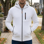 Men's zip-up hooded fleece jacket