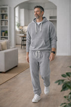 Men's half-zip waffle-knit hoodie — alternate view