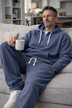 Men's half-zip waffle-knit hoodie — additional view