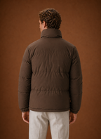 Men's oversized puffer jacket — detail view