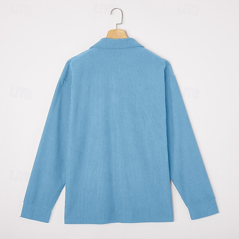 Maddox | Long Sleeve Textured Polo Shirt