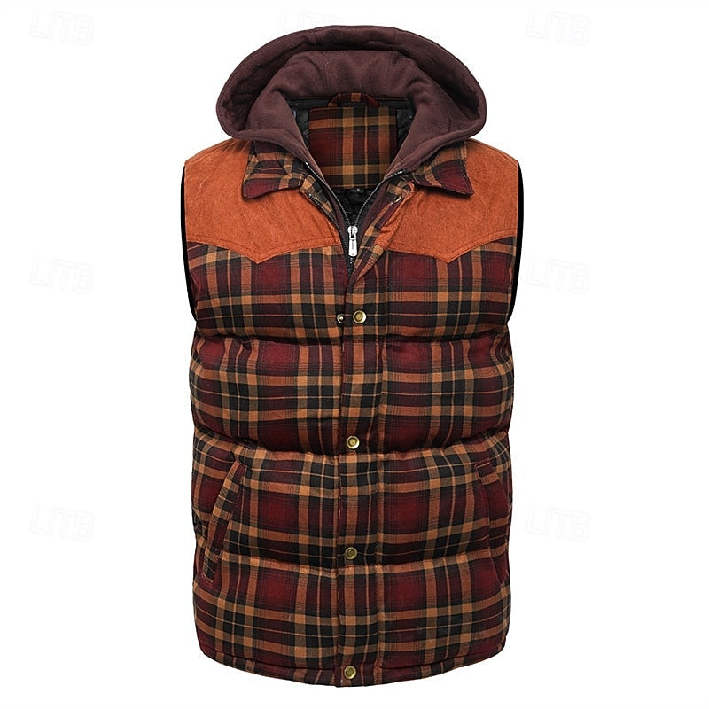 Men's quilted hooded gilet — alternate view