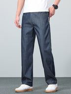 Men's straight-leg relaxed-fit jeans — additional view