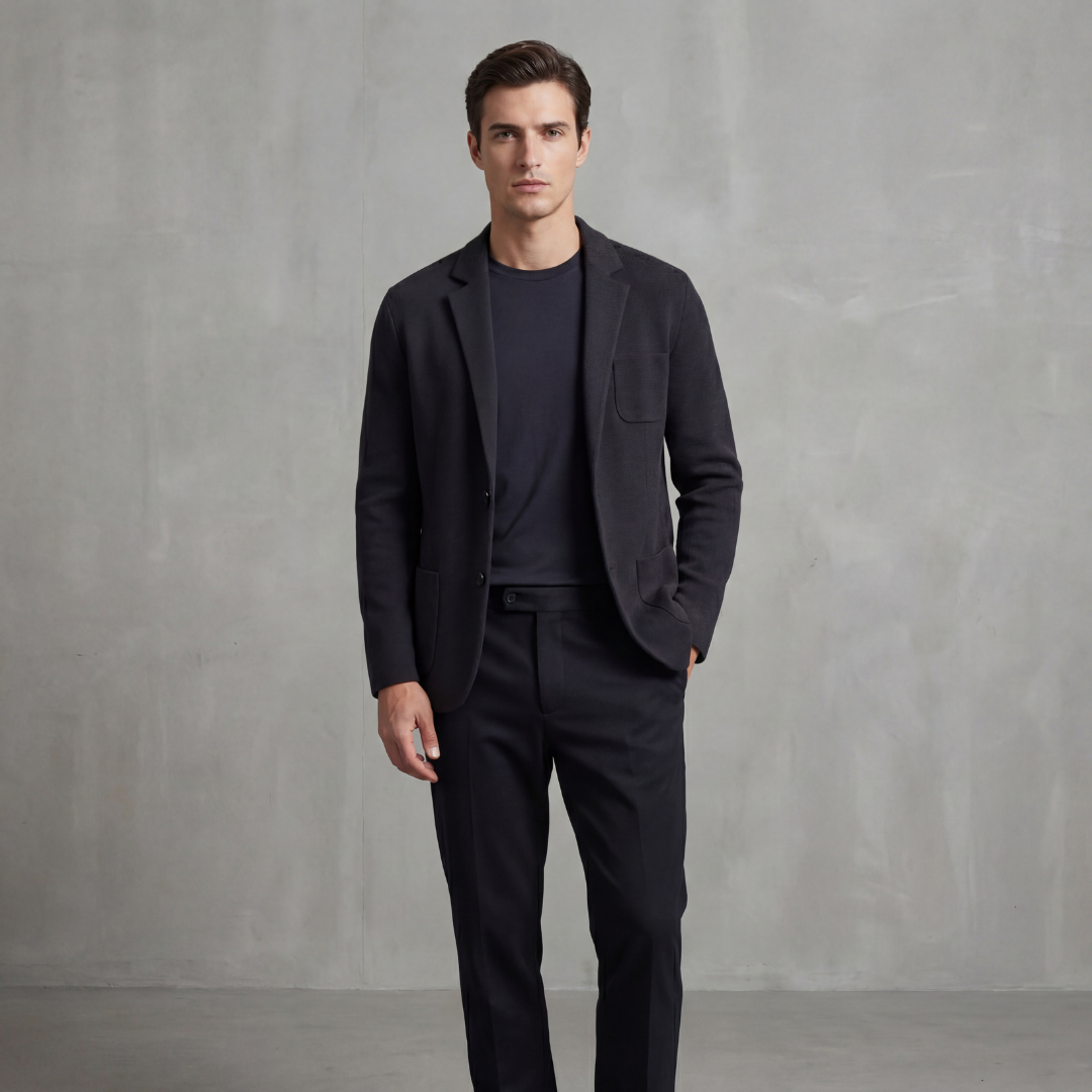 Men's lapel collar tailored fit jacket