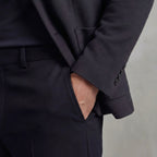 Men's lapel collar tailored fit jacket — detail view