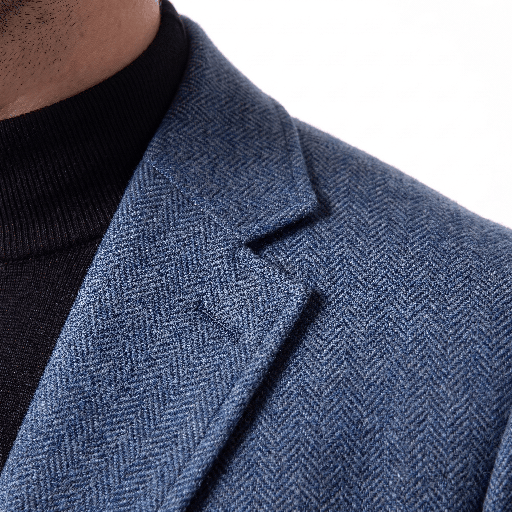 Men's herringbone notch lapel blazer — additional view
