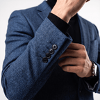 Men's herringbone notch lapel blazer — additional view
