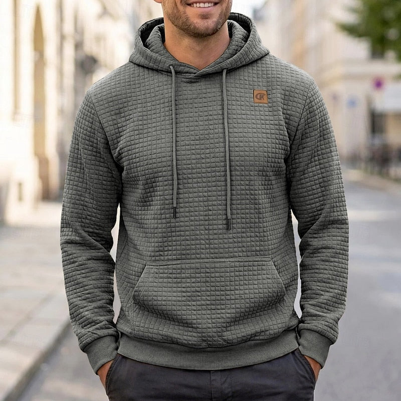 Edwin | Textured Pullover Hooded Sweatshirt