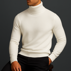 Men's wool turtleneck knit sweater — alternate view