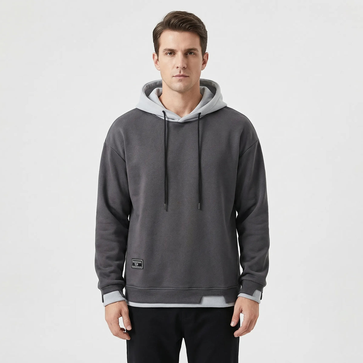 Men's hooded relaxed-fit sweatshirt — additional view