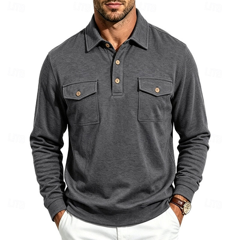 Rhodes | Long Sleeve Polo Shirt