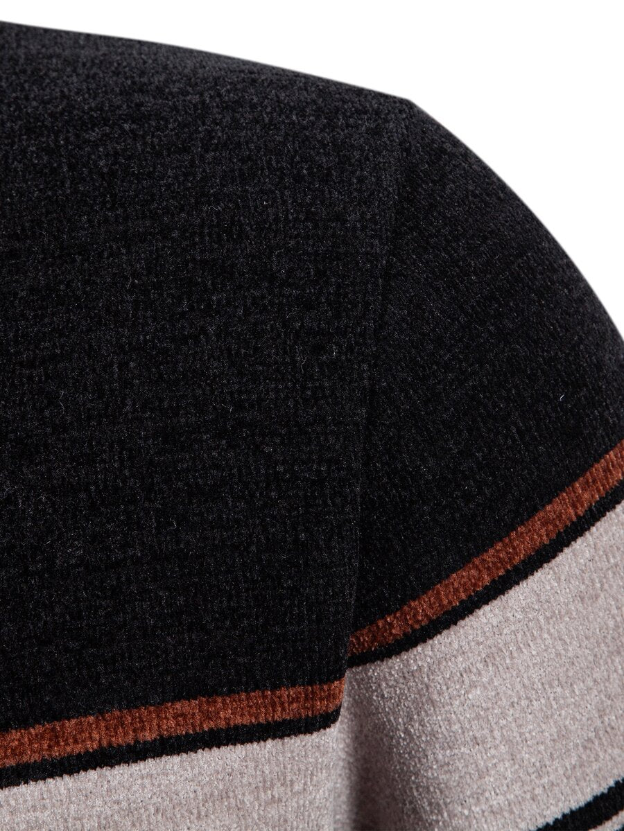 Men's color block ribbed cardigan — additional view