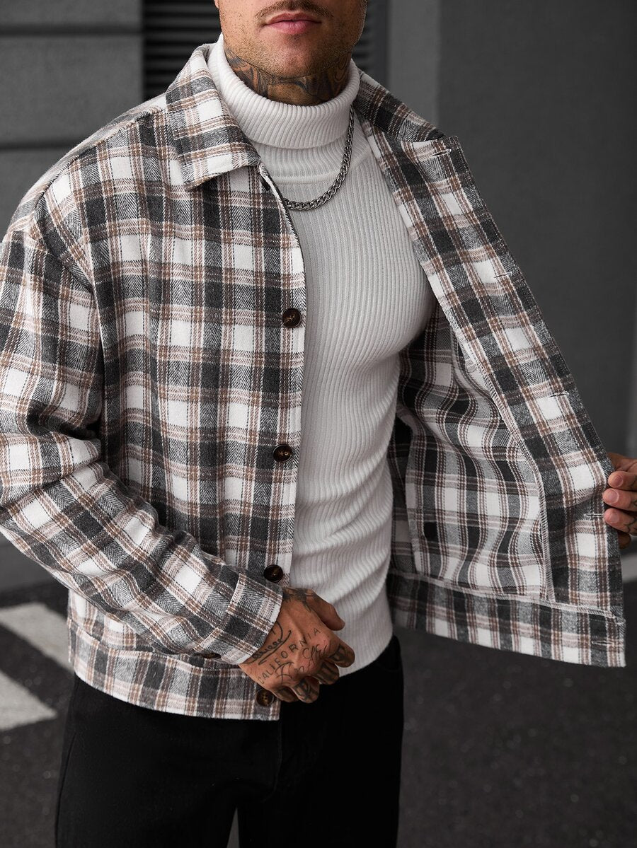 Men's single-breasted wool overcoat — additional view