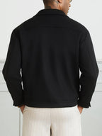 Men's single-breasted wool overcoat — additional view