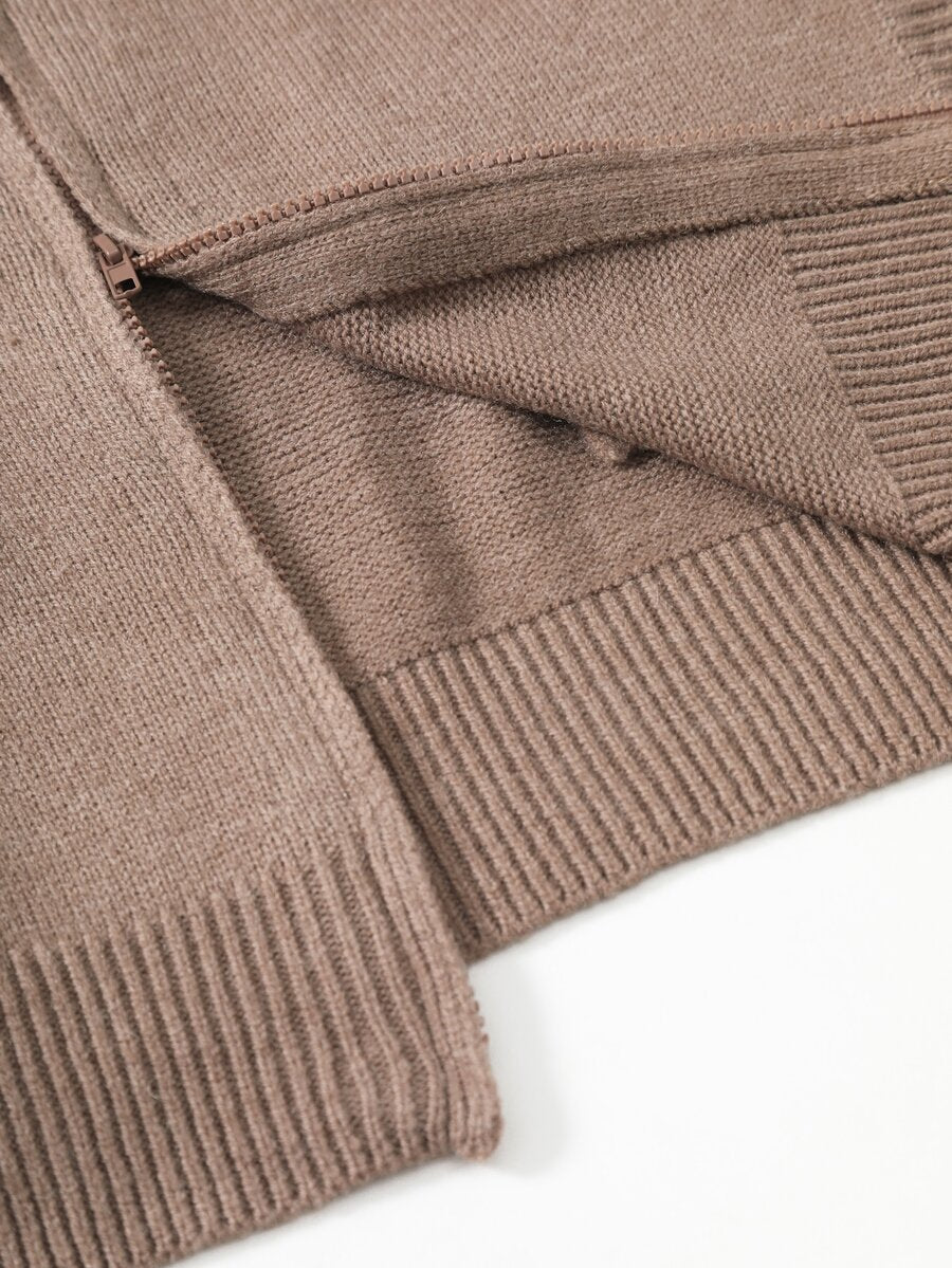 Men's color block ribbed cardigan — additional view