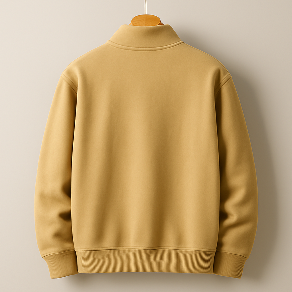 Men's fleece quarter-zip pullover hoodie — additional view