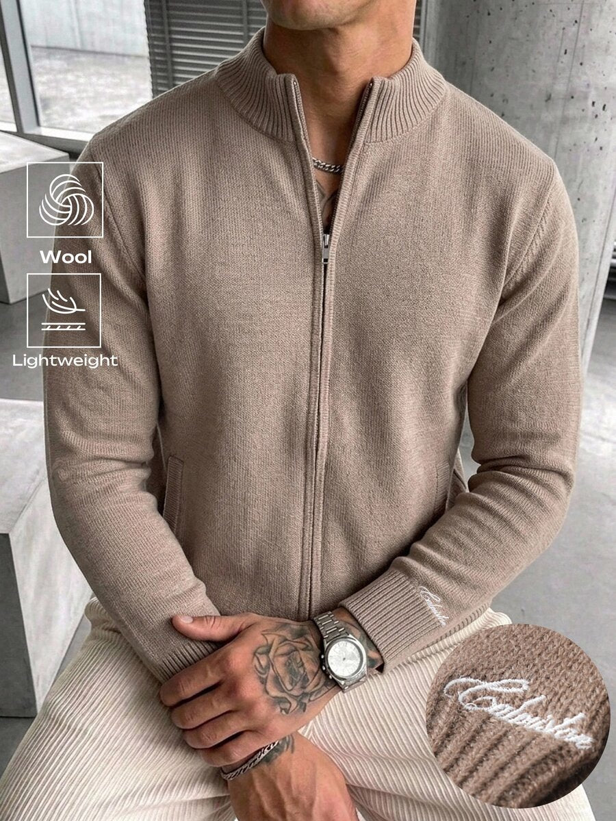 Men's color block ribbed cardigan — additional view