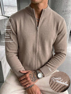 Men's color block ribbed cardigan — additional view