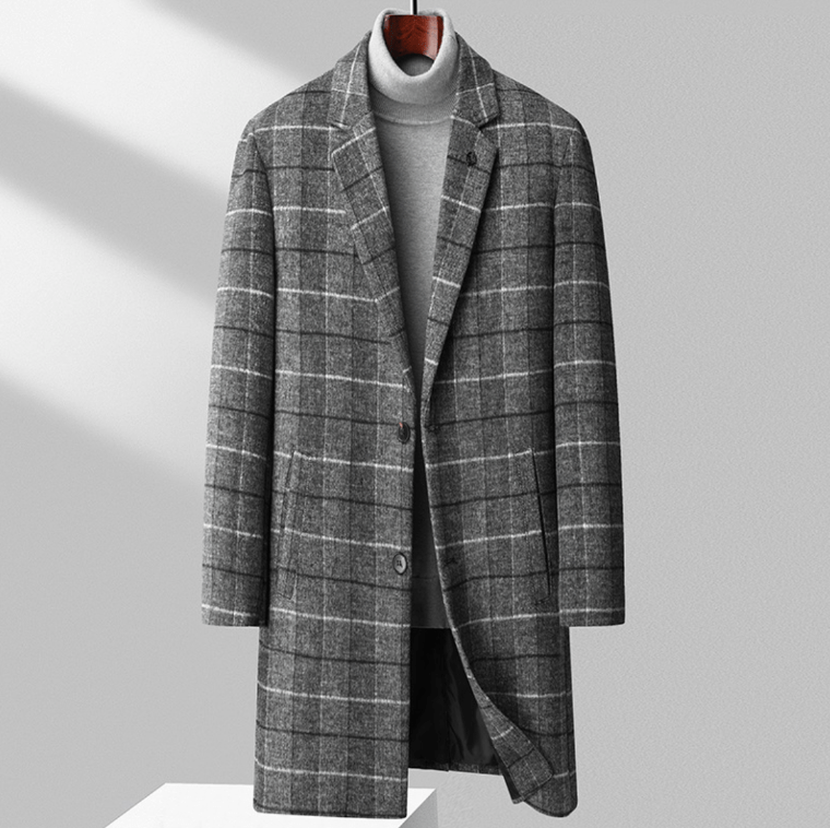 Braxton | Windowpane Wool Winter Coat