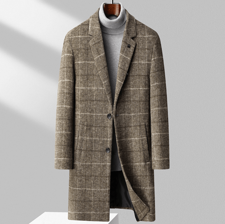 Braxton | Windowpane Wool Winter Coat