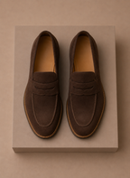 Men's suede penny dress loafers — additional view