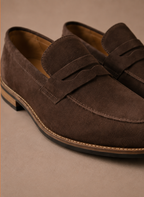 Men's suede penny dress loafers — additional view