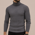 Men's slim-fit turtleneck sweater in darkgrey