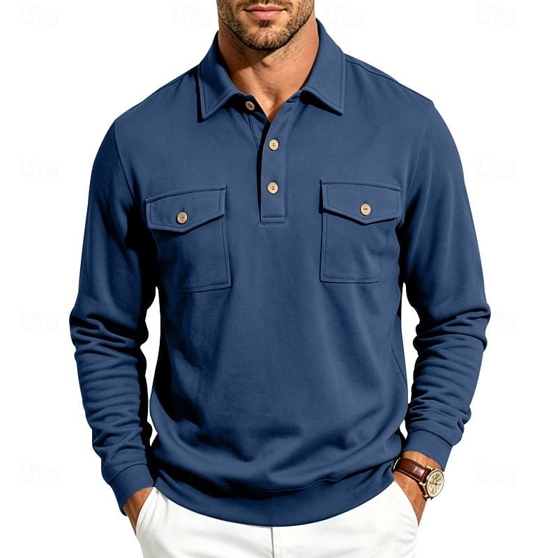 Rhodes | Long Sleeve Polo Shirt
