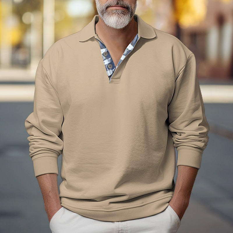 Parrish | Polo-Collar Knit Sweatshirt