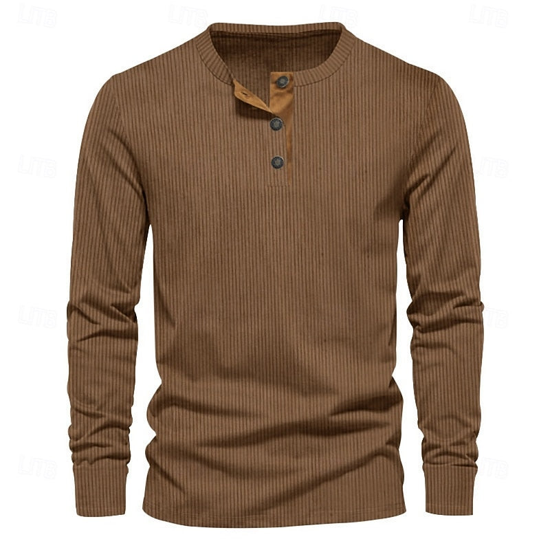 Men's ribbed long sleeve shirt — additional view