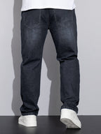 Men's straight-leg stretch denim jeans — additional view