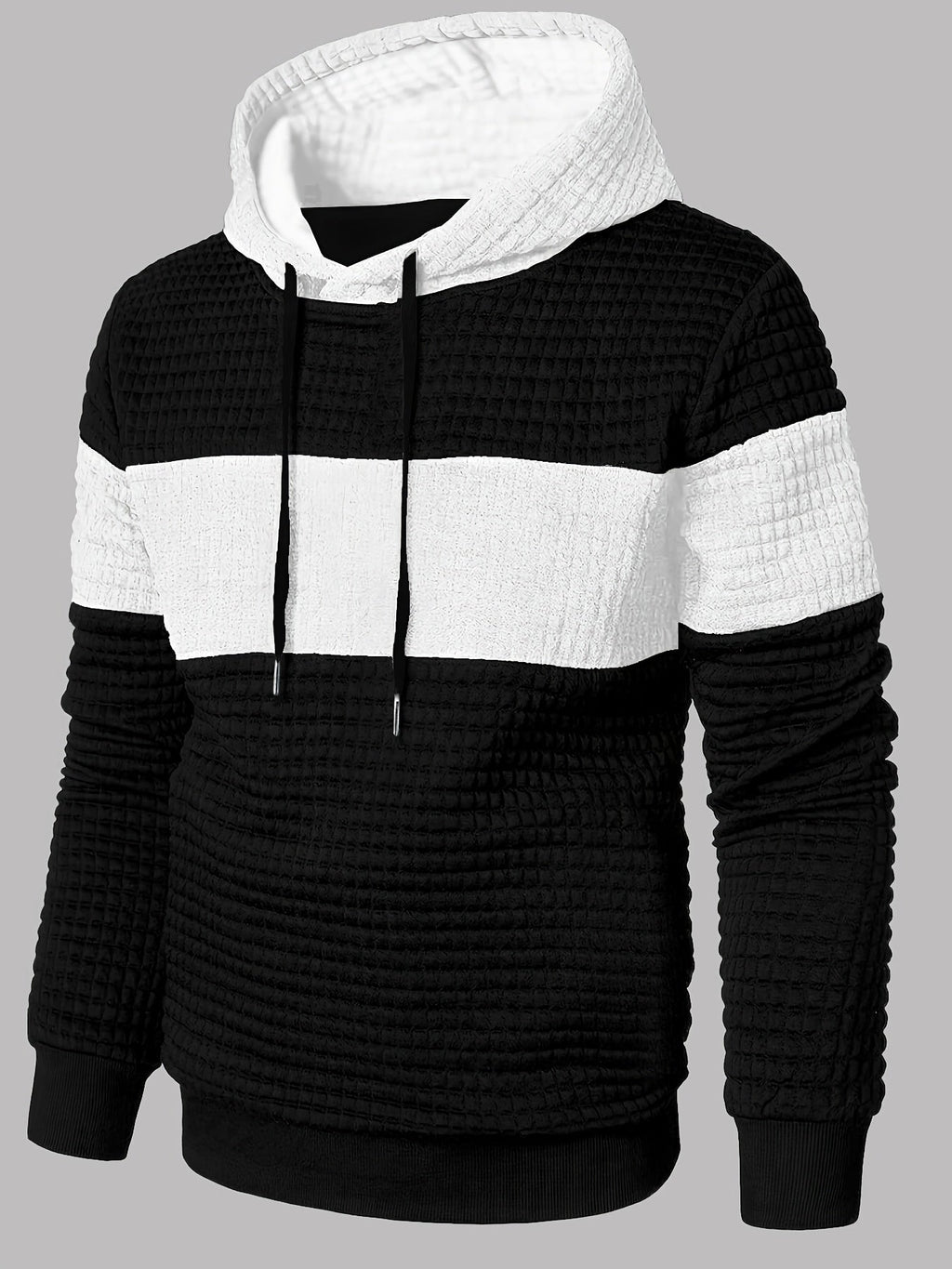Knox | Color Block Textured Hoodie