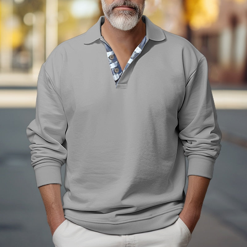 Parrish | Polo-Collar Knit Sweatshirt