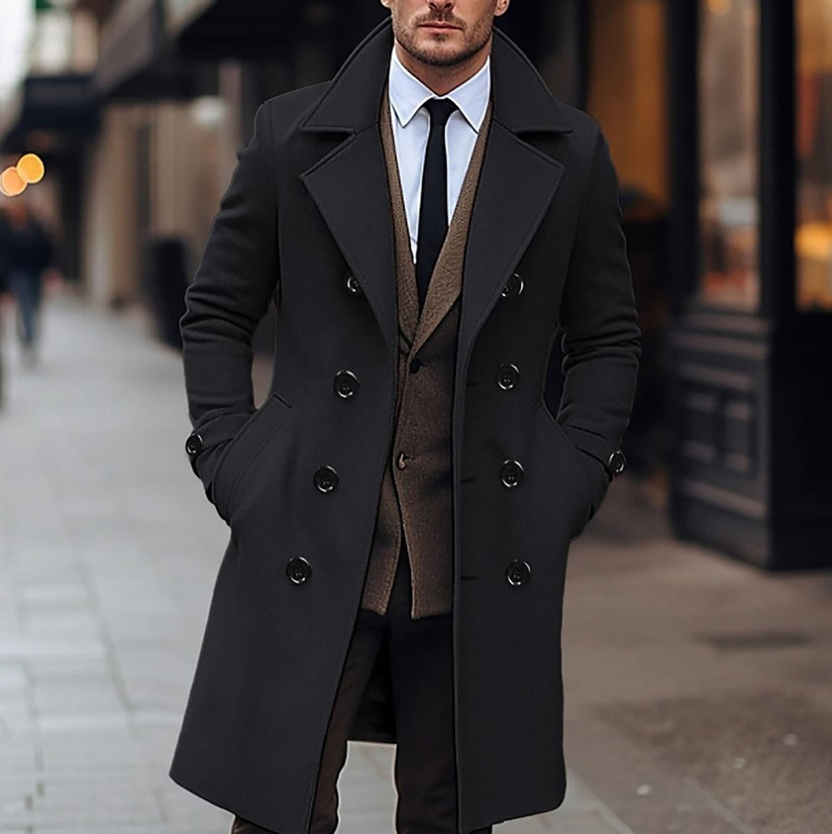 Men's insulated slim-fit winter coat
