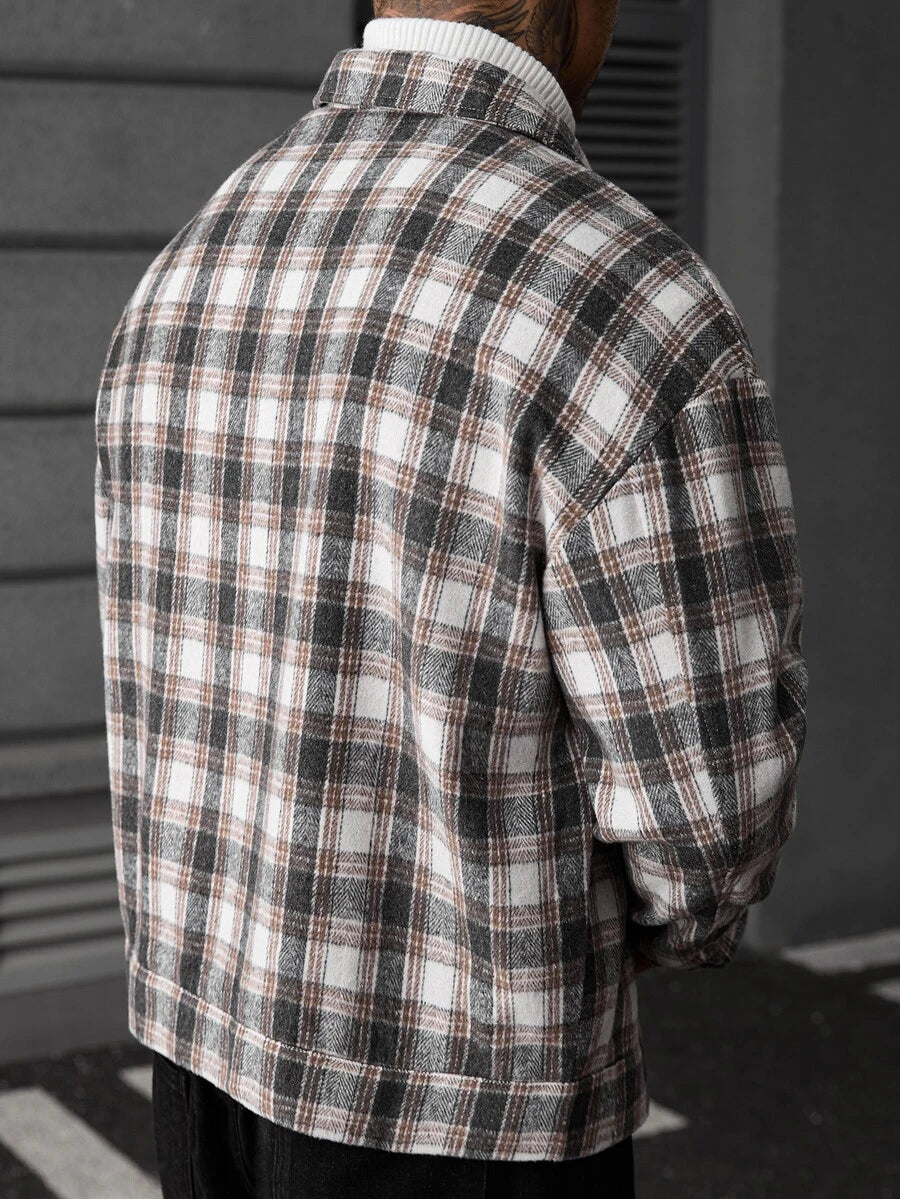 Men's single-breasted wool overcoat — additional view