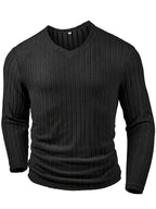 Sawyer | Ribbed V-Neck Long Sleeve Top
