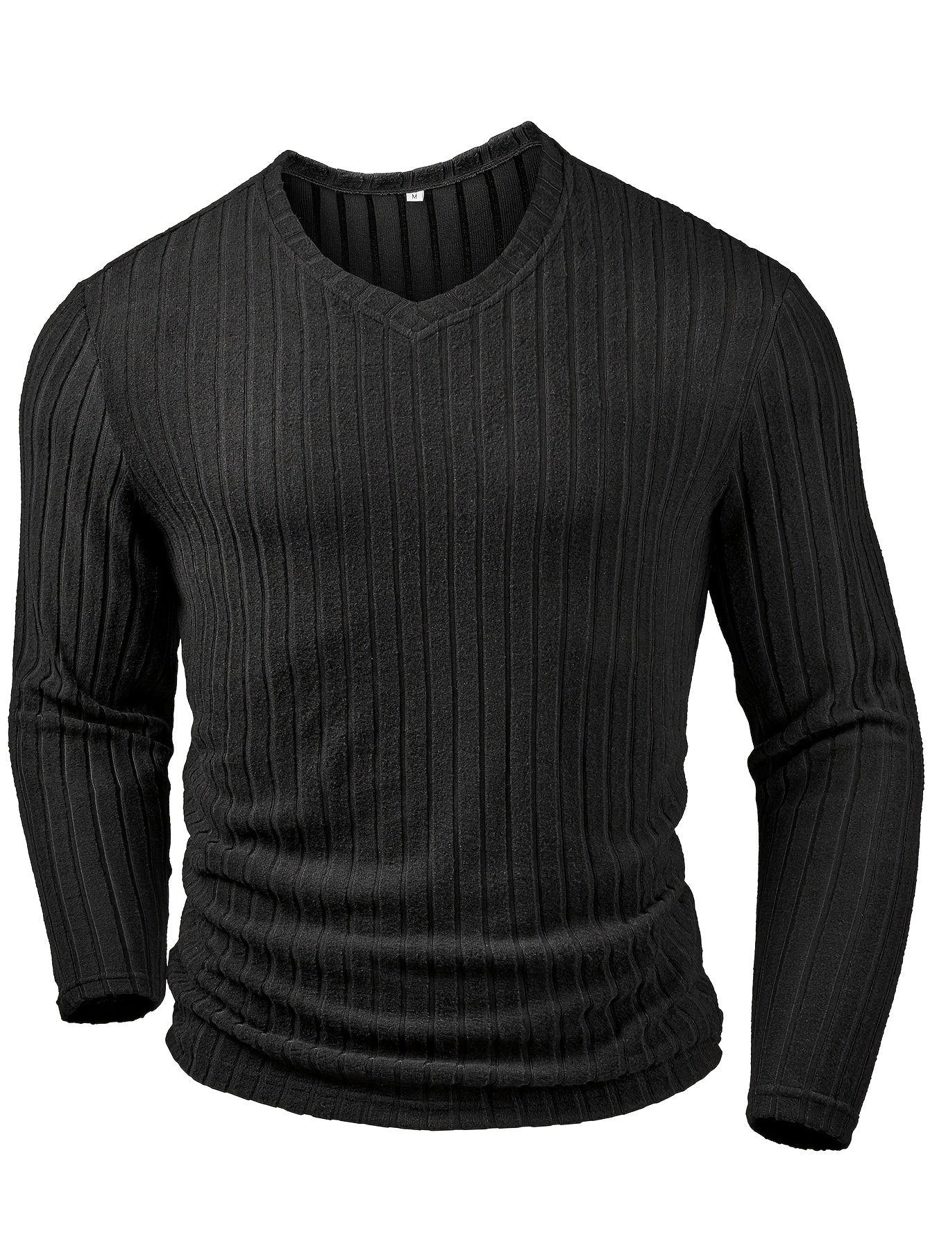 Sawyer | Ribbed V-Neck Long Sleeve Top