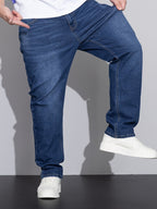 Men's straight-leg stretch denim jeans — additional view