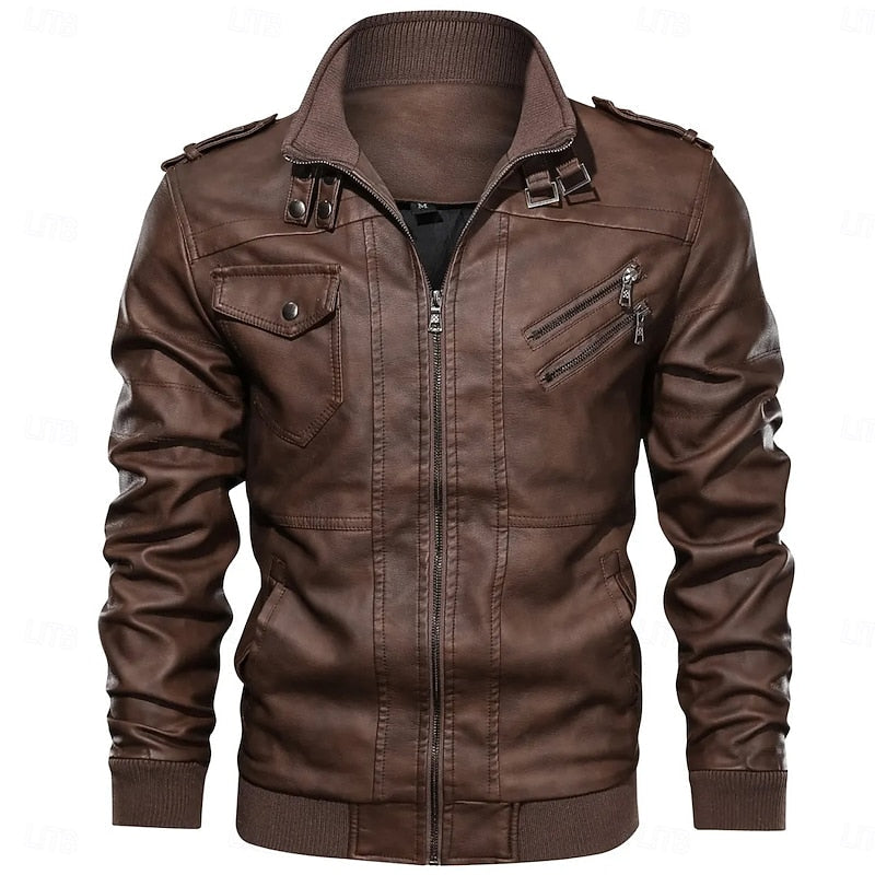 Men's stand-collar bomber jacket — alternate view