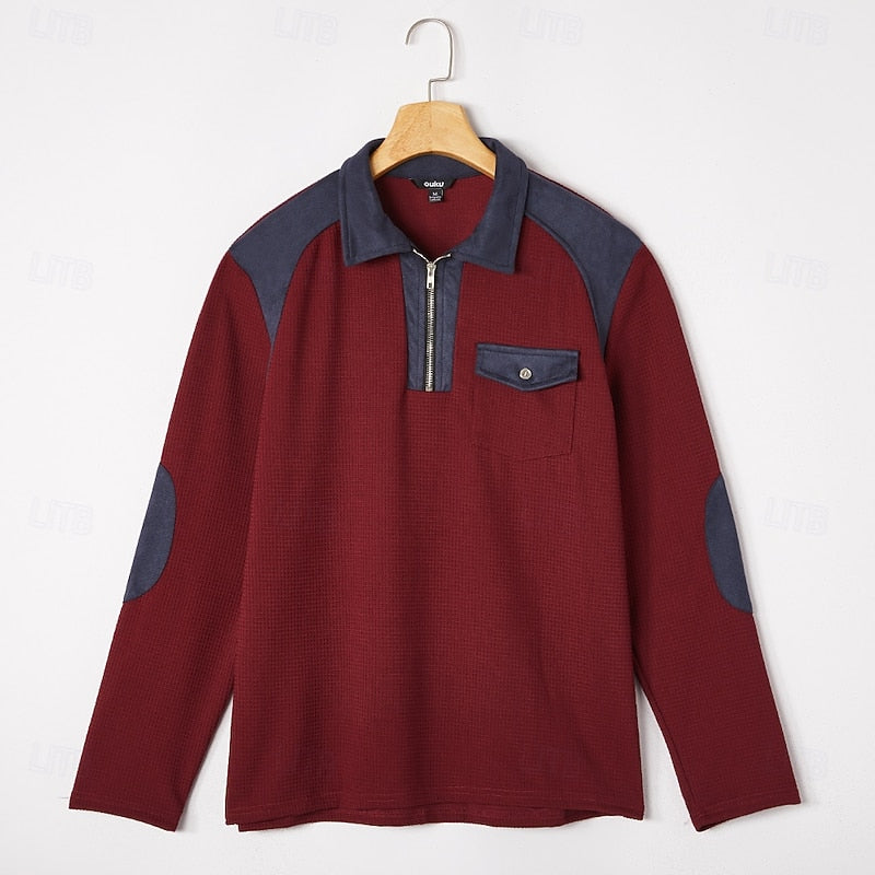 Men's textured quarter-zip sweater — additional view