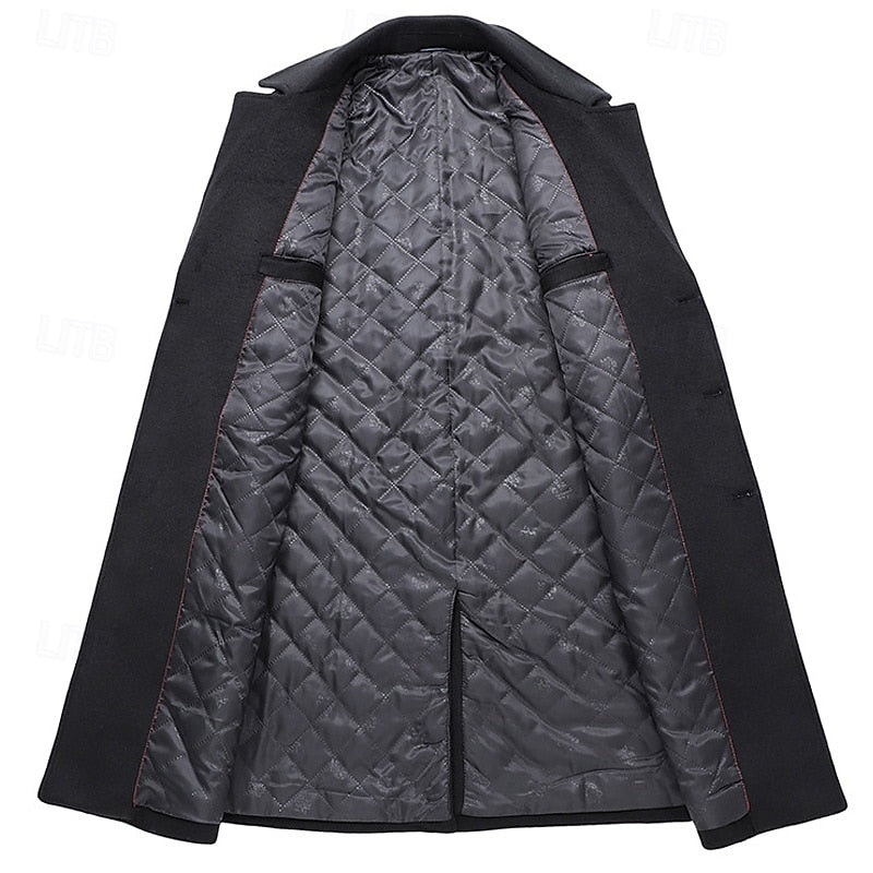 Deverell | Double-Breasted Longline Overcoat