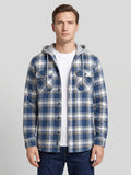 Men's hooded plaid flannel jacket