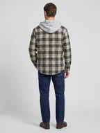 Men's hooded plaid flannel jacket — additional view