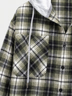 Men's hooded plaid flannel jacket — additional view