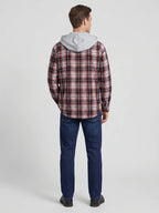 Men's hooded plaid flannel jacket — additional view