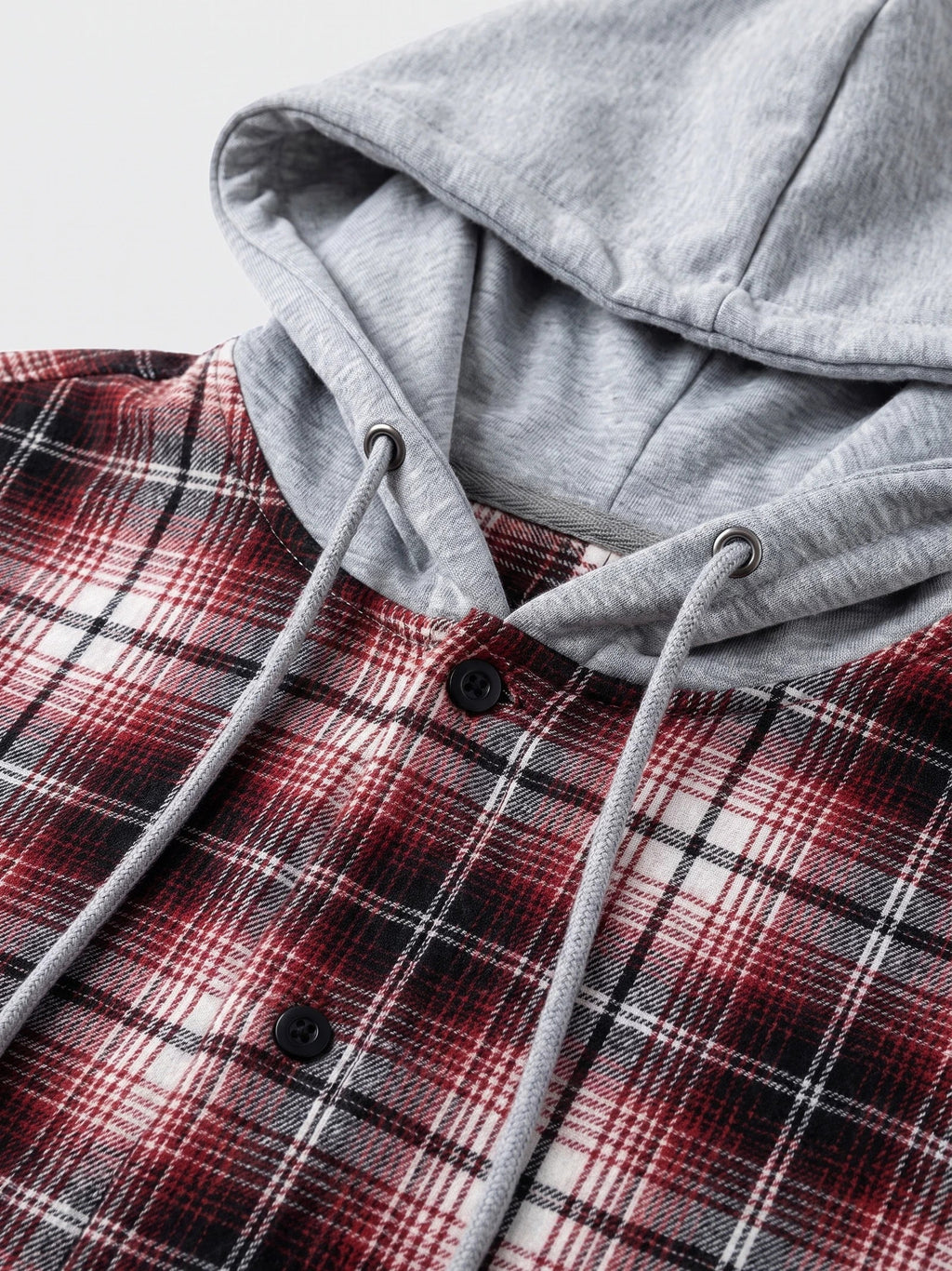 Men's hooded plaid flannel jacket — additional view