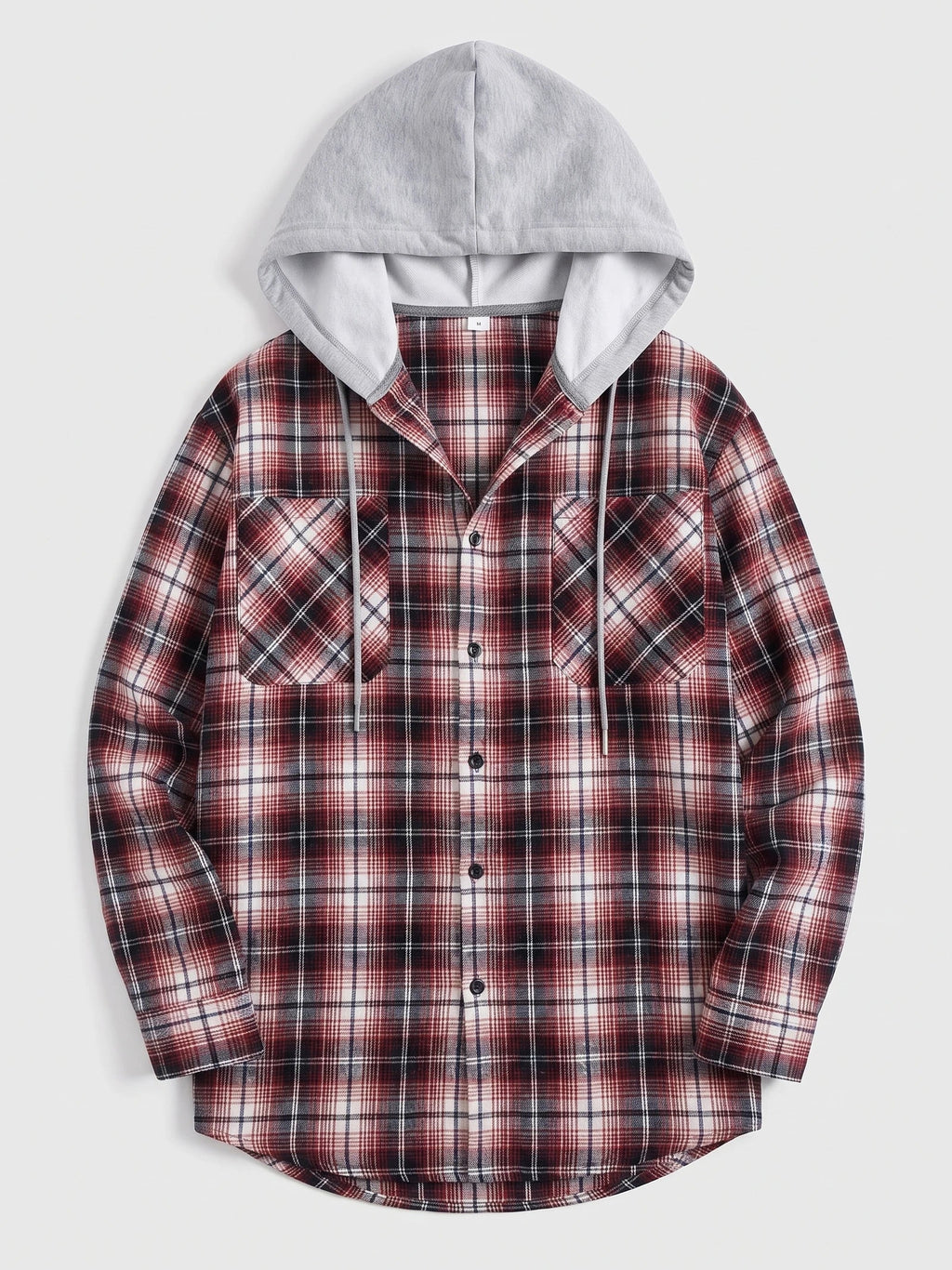 Men's hooded plaid flannel jacket — additional view
