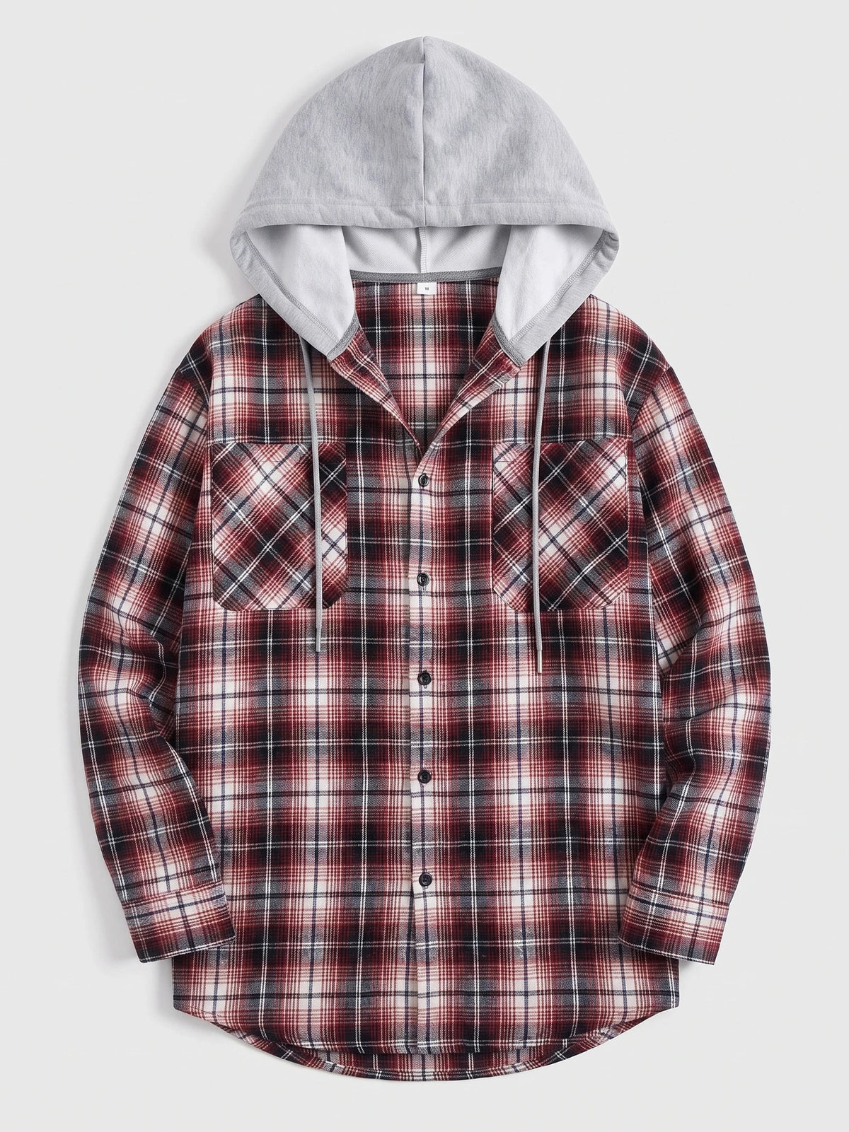 Men's hooded plaid flannel jacket — additional view