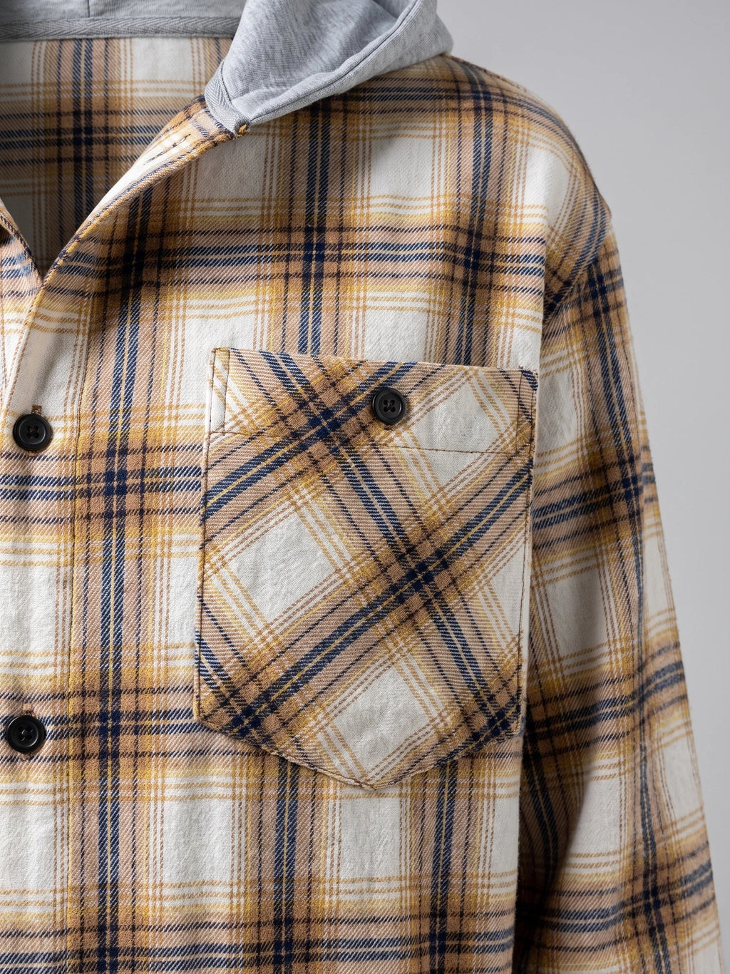 Men's hooded plaid flannel jacket — additional view