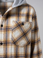 Men's hooded plaid flannel jacket — additional view